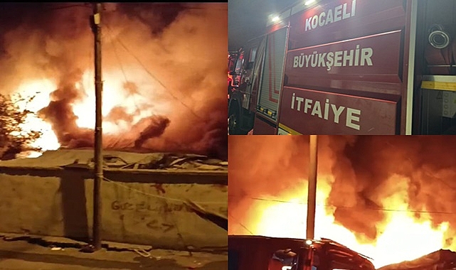 Gebze İnönü mahallesi'nde korkutan yangın