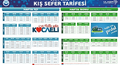 Deniz ulaşımında kış tarifesi başlıyor