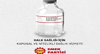 EMEP: Halk sağlığı için kamusal ve nitelikli sağlık hizmeti!