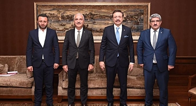 GTO Yönetim Kurulu Başkan'ı Aslantaş Ankara'da Rifat Hisarcıklıoğlu ile buluştu