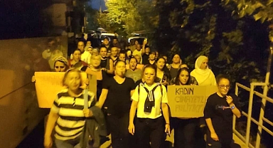 Gebze'de kadın cinayetlerine karşı protesto