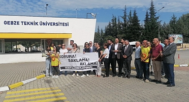 Gebze Kadın Platformu'ndan GTÜ Önünde Basın Açıklaması: 