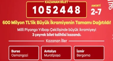 Büyük ikramiyeyi 3 il paylaştı! İşte talihli numara!