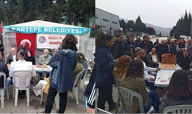 Emek Partisi Kocaeli İl Örgütünden Tezcan işçilerine baklavalı ziyaret
