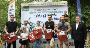 İnegöl'de pedallar Dünya Çevre Günü için döndü