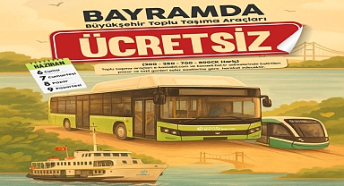 Bayram boyunca ulaşım ücretsiz