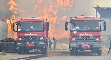 İzmir Bornova Gökdere’de yangınla mücadele sürüyor