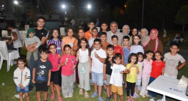 Gemlik'te çocuklara açık hava sineması