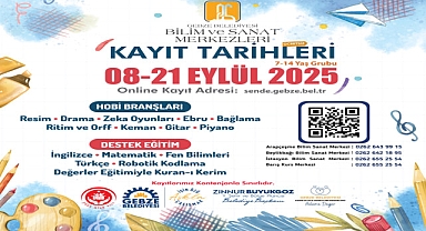 Gebze Belediyesi Bilim ve Sanat Merkezi Kayıtları Başladı