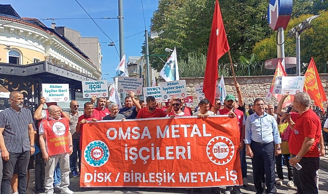 OMSA Metal işçileri İsveç Başkonsolosluğuna yürüdü: Sendika hakkımız tanınsın