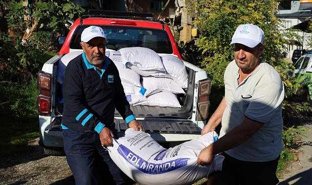 Büyükşehir'den yangın mağduru üreticilere destek