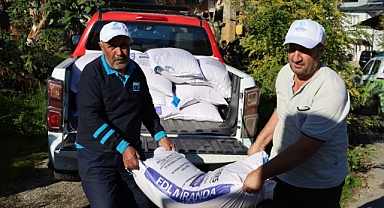 Büyükşehir'den yangın mağduru üreticilere destek