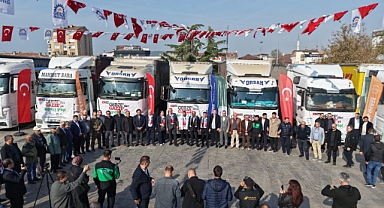 Gebze’den Gazze’ye Kardeşlik Eli: 10 Tır Yardım Dualarla Yola Çıktı