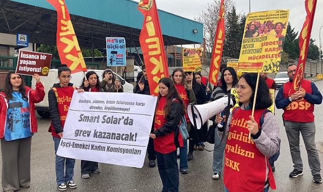 İEKK'den Grevlerinin 21. Günündeki Smart Solar İşçilerine Dayanışma Ziyareti