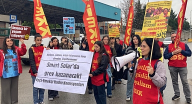 İEKK'den Grevlerinin 21. Günündeki Smart Solar İşçilerine Dayanışma Ziyareti