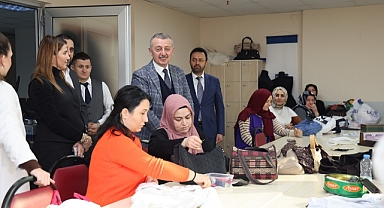 Başkan Büyükakın, KO-MEK kursiyerlerini ziyaret etti