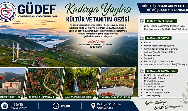 GÜDEF’ten Gümüşhane’ye Kültür Köprüsü: Kadırga Yaylası'nda Büyük Buluşma