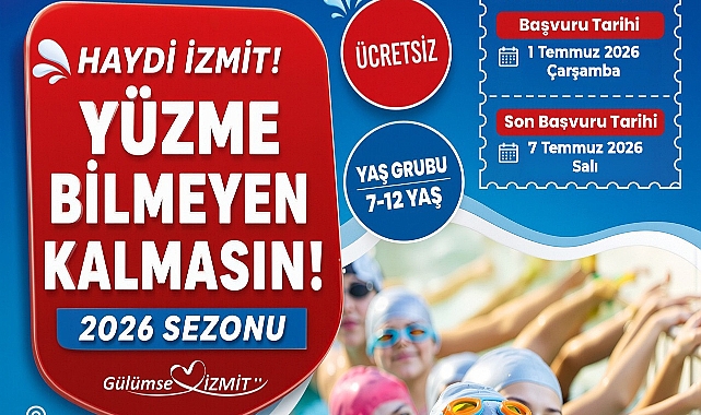 İzmit Belediyesinden çocuklara ücretsiz yüzme eğitimi
